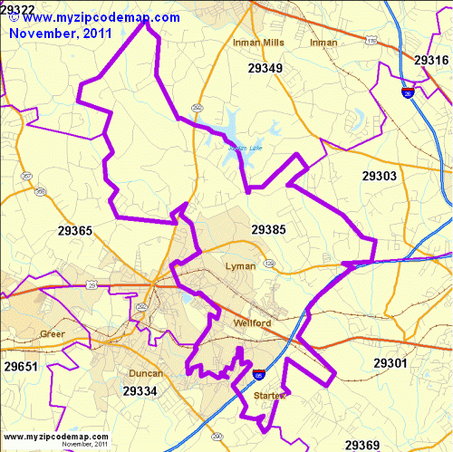 map of 29385