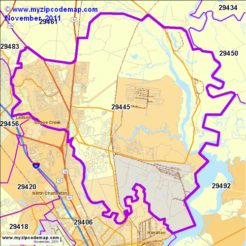 map of 29445