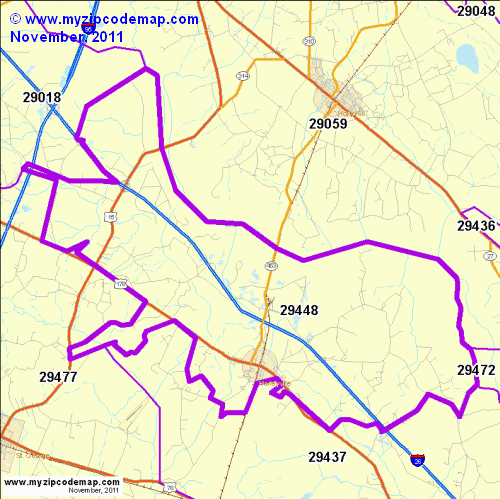 map of 29448