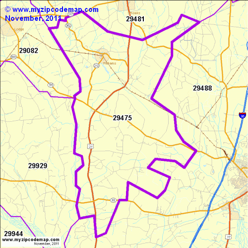 map of 29475