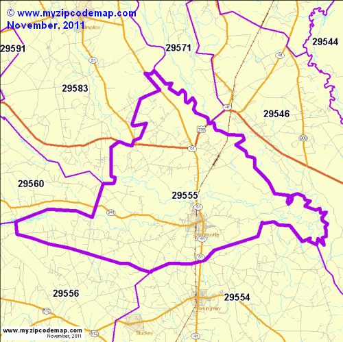 map of 29555