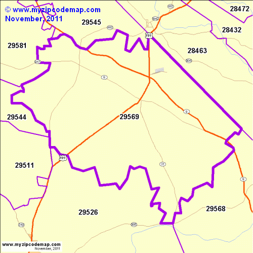map of 29569