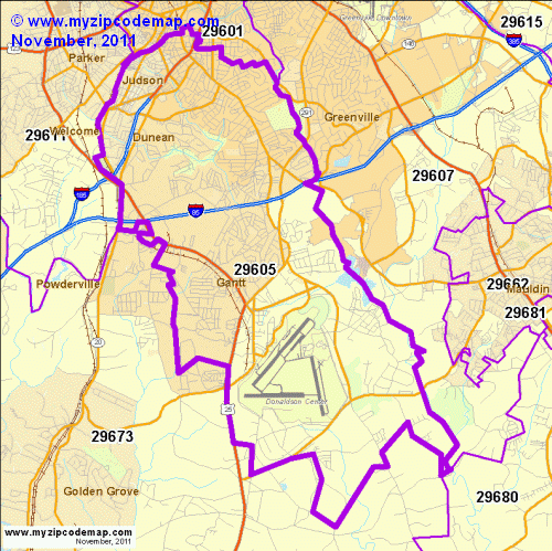 map of 29605