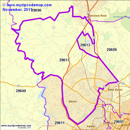 map of 29617