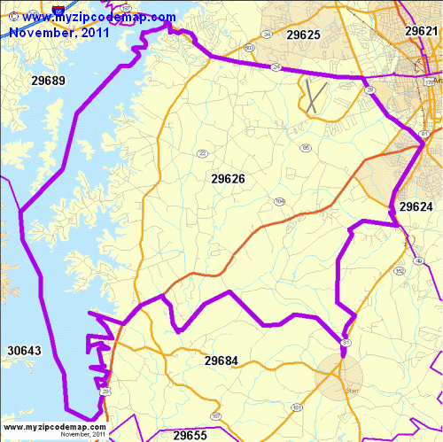 map of 29626