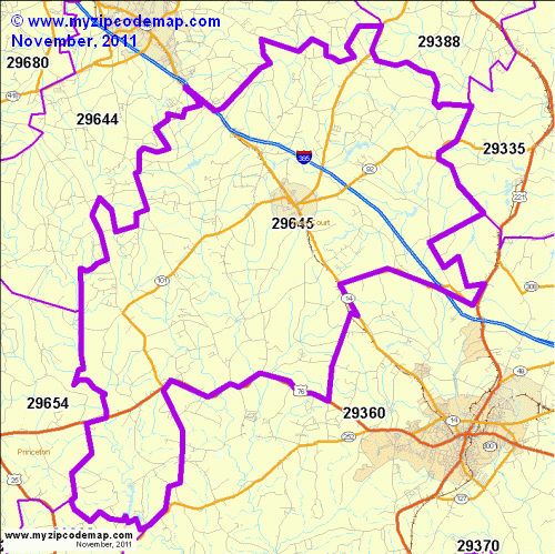 map of 29645