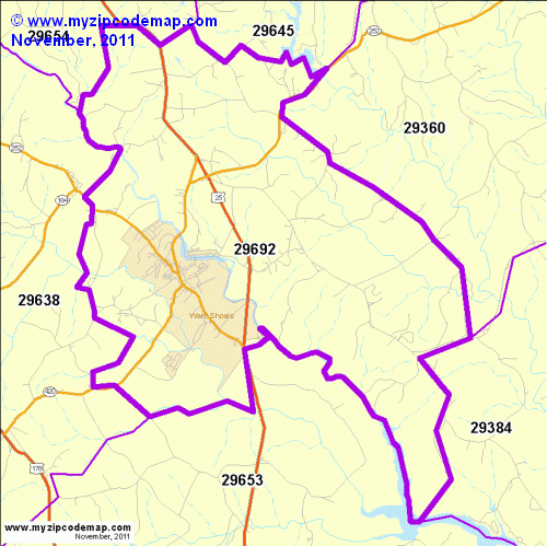 map of 29692