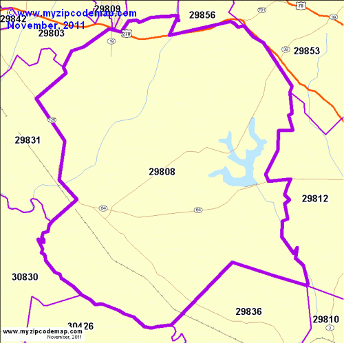 map of 29808