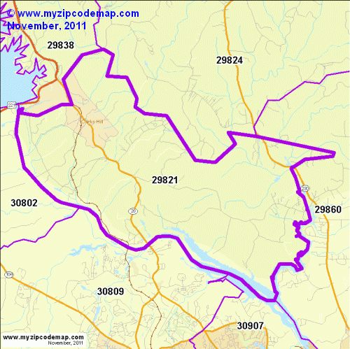 map of 29821