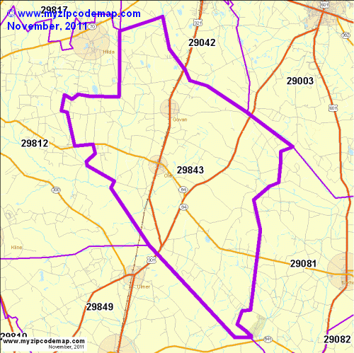 map of 29843