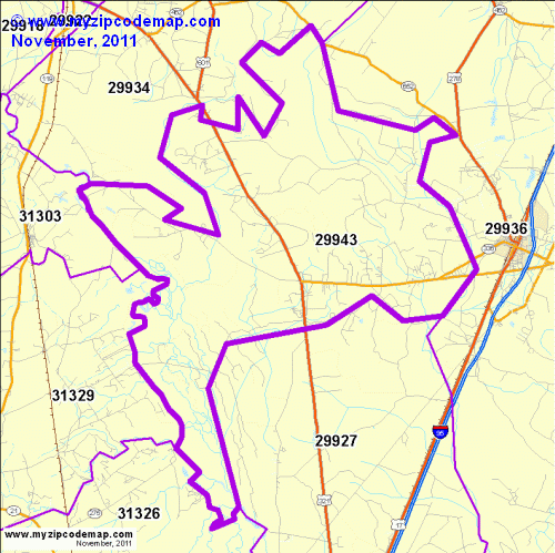 map of 29943