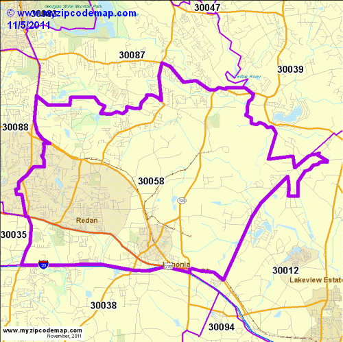 map of 30058