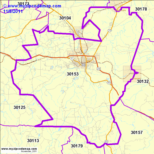 map of 30153