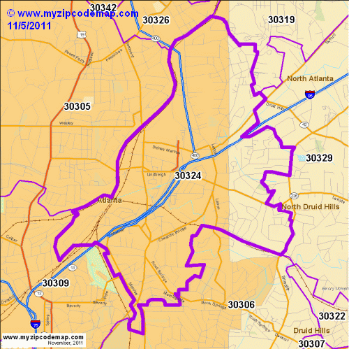 map of 30324