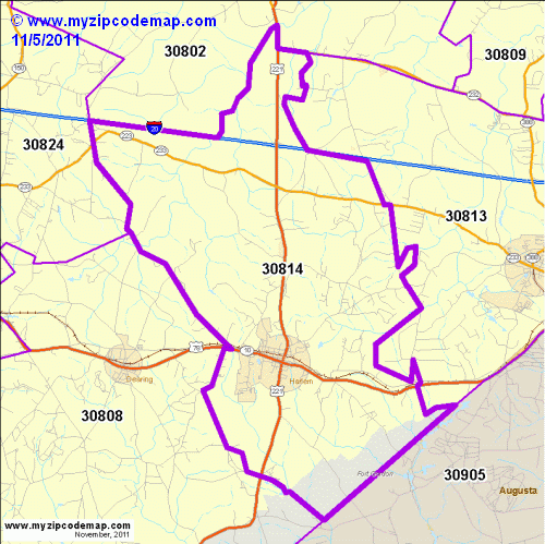 map of 30814