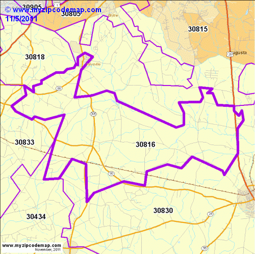 map of 30816