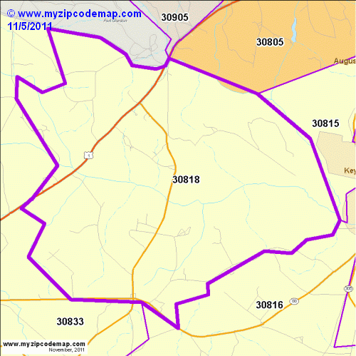 map of 30818