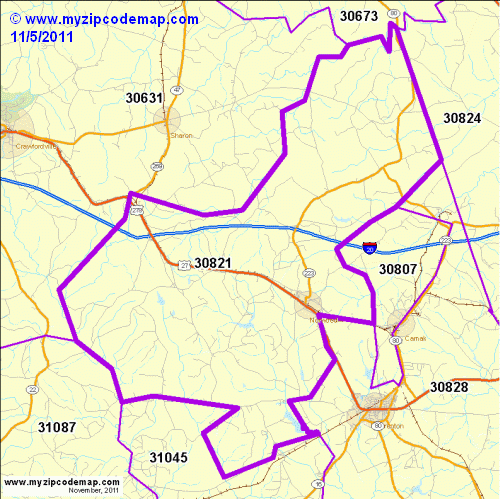 map of 30821