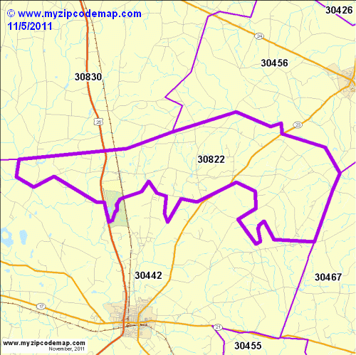 map of 30822