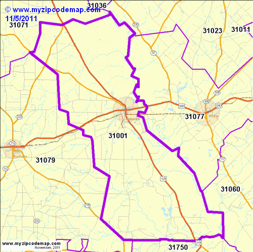 map of 31001