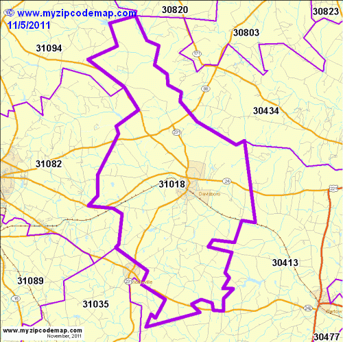 map of 31018