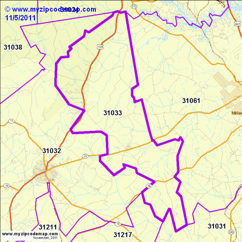 map of 31033
