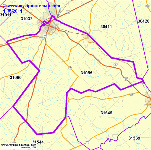 map of 31055