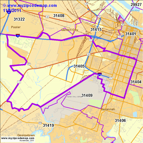 map of 31405