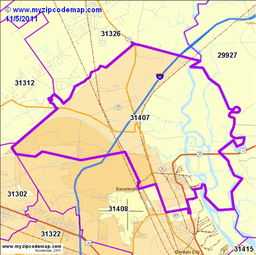 map of 31407