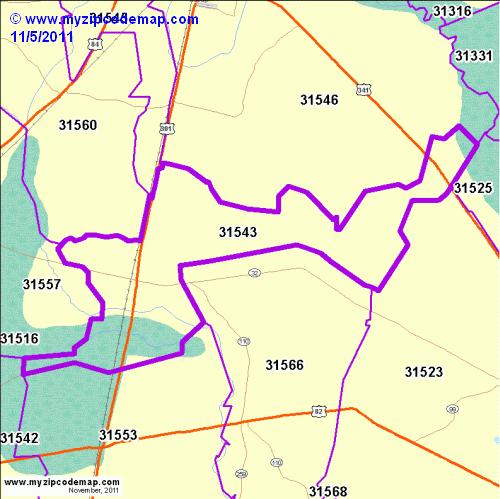 map of 31543