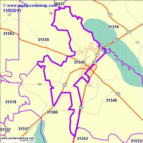 map of 31545