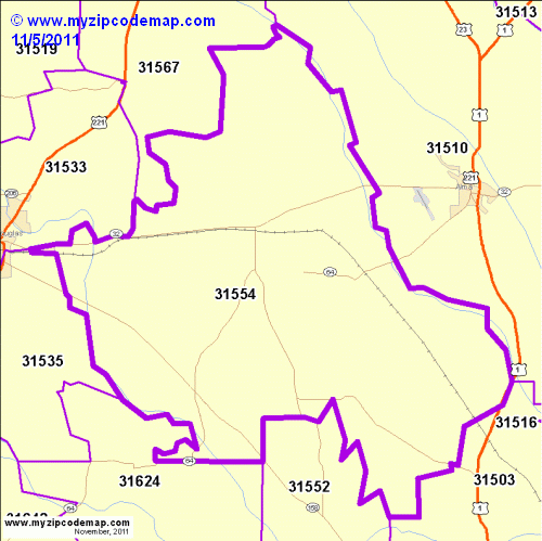 map of 31554