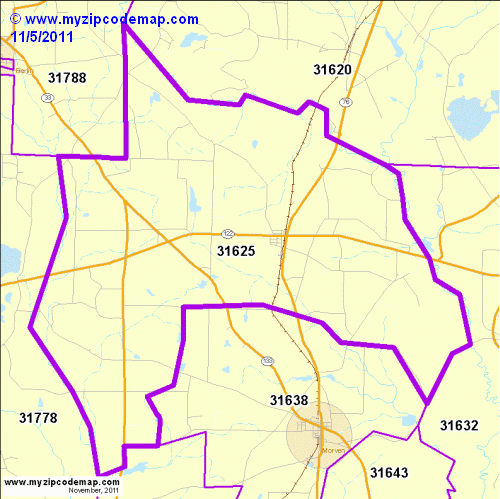 map of 31625