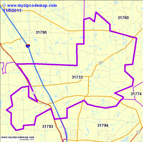 map of 31733
