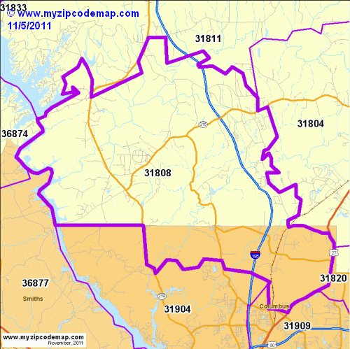 map of 31808