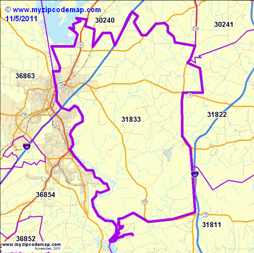 map of 31833