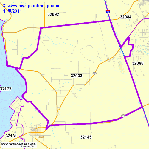 map of 32033