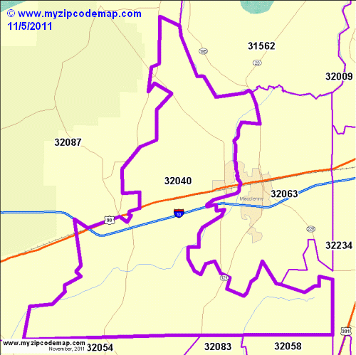 map of 32040