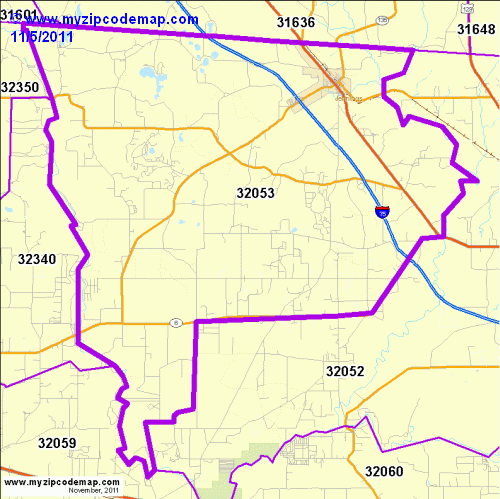 map of 32053
