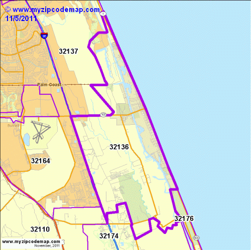 map of 32136