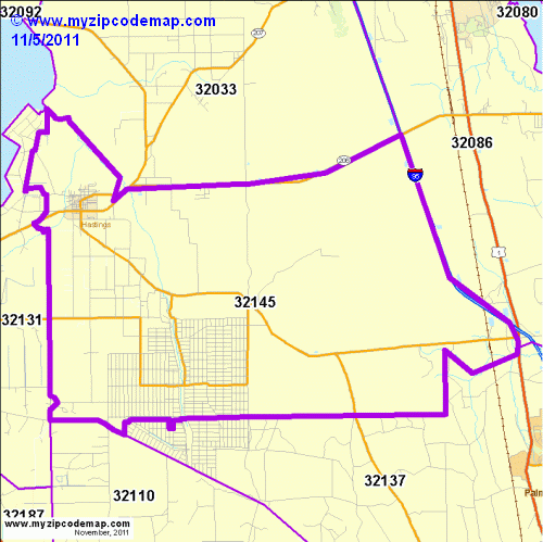 map of 32145