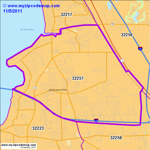 map of 32257