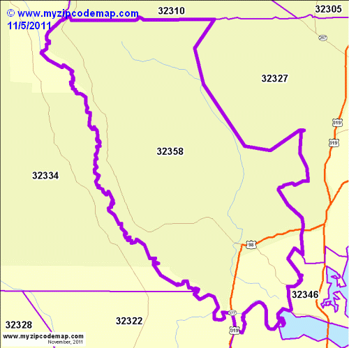 map of 32358
