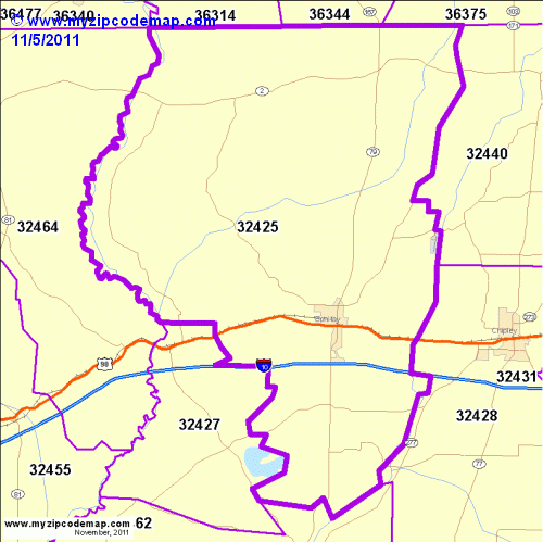 map of 32425