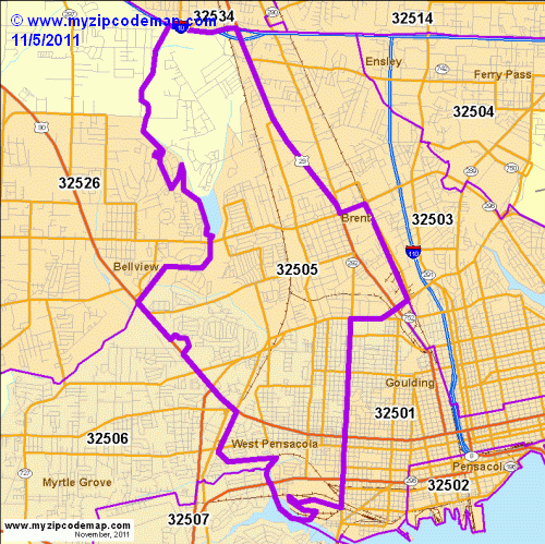map of 32505