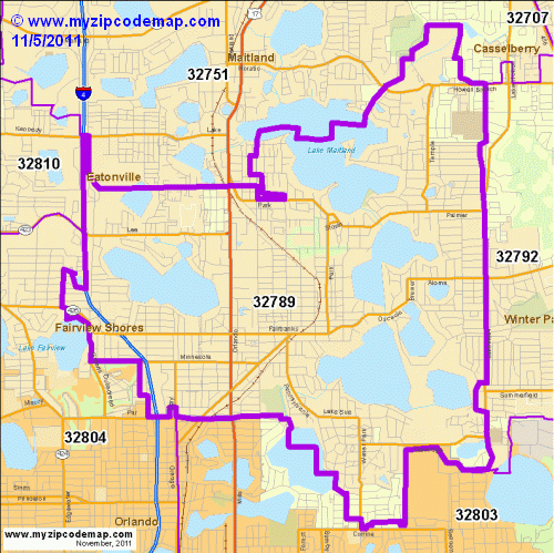 Zip Code Map of 32789 - Demographic profile, Residential, Housing ...