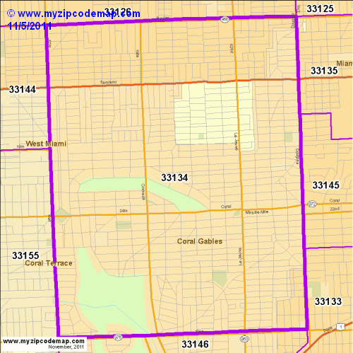 map of 33134