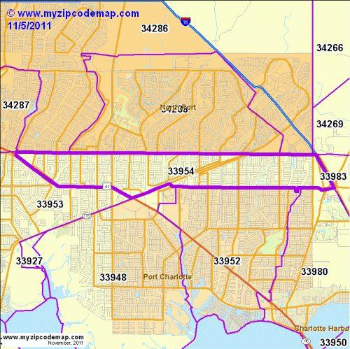 map of 33954