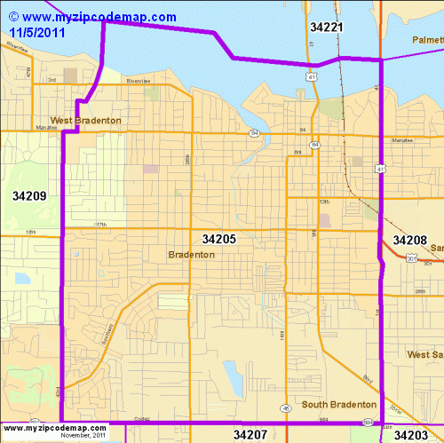 map of 34205