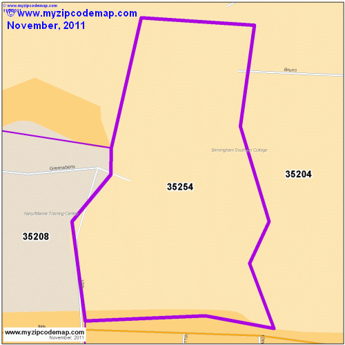 map of 35254